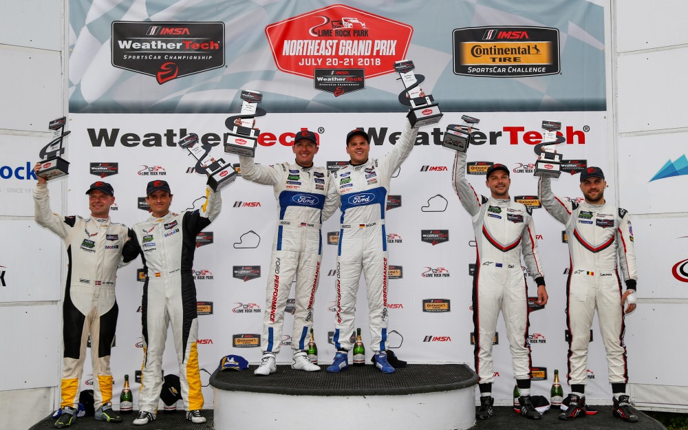 Ford GT Co-Drivers Hand, Mueller Play Spoiler in GTLM Win at Lime Rock Park